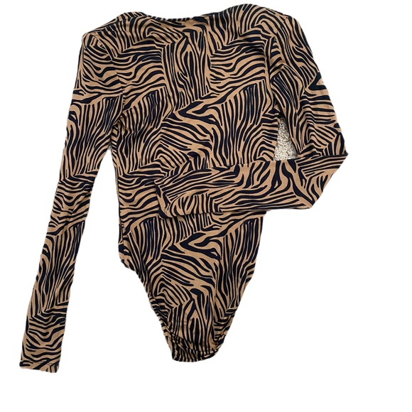 The Andamane Animal Print Tan Bodysuit - Picture 5 of 11